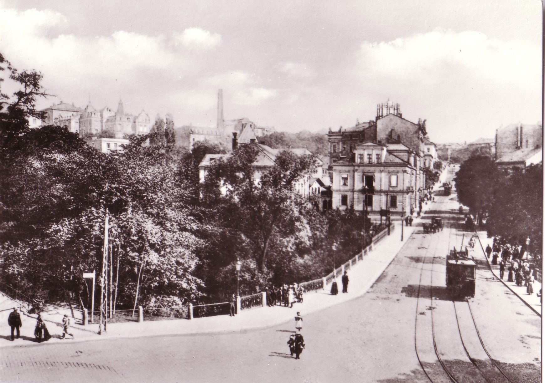 01 010 Untere Bahnhofstraße vomTunnel aus gesehen,um 1900